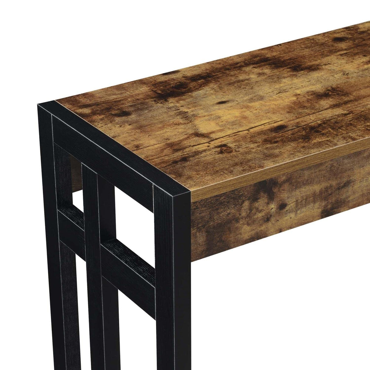 Convenience Concepts Monterey Console Table, Barnwood/Black Convenience Concepts