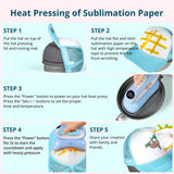 HTVRONT Hat Press Machine - Hat Heat Press for Sublimation Paper, HTV and DIY Projects - Hat Press Heat Machine for Caps, Hat, Topee and Beret HTVRONT