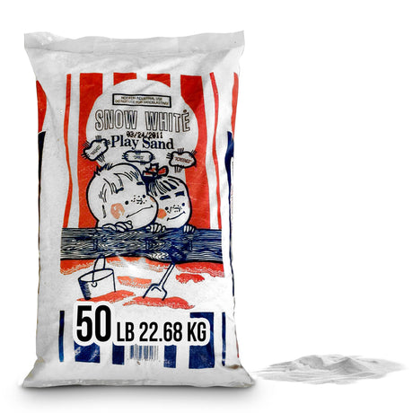 U.S. Silica Large 50 Pound Fully Washed Easy to Use Ultimate Finely Graded Soft and Comfortable Sandbox Play Sand, Snow White Premium Play Sand