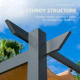 Domi 10x13ft Outdoor Retractable Pergola with Sun Shade Canopy, Pergolas and Gazebos Clearance, Patio Metal Canopy for Deck, Garden, Backyard domi outdoor living