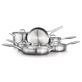 Calphalon Stainless Steel Kitchen Cookware, 11-Piece Pots and Pans Set with Stay-Cool Handles, Dishwasher & Oven Safe, Silver Calphalon