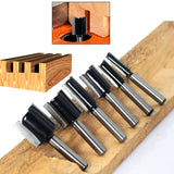 6Pcs Straight Router Bit Set 1/4 Shank, Double Flute Straight Bit Dado Straight Cut Router Bit, Cut Dia 3/4", 5/8", 1/2", 3/8", 5/16", 1/4", Straight Router Bit for Woodworking Groove by SICWOOD SICWOOD