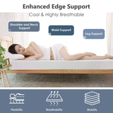 PayLessHere 10 Inch Queen Gel Memory Foam Mattress Fiberglass Free/CertiPUR-US Certified/Bed-in-a-Box/Cool Sleep & Comfy PayLessHere