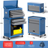 AIRAJ PRO Rolling Tool Chest with Wheels,8-Drawer Large Tool Storage Cabinet with 10 Hooks & 8 Tool Box Organizer & 2 Keys,Detachable High Capacity Tool Chest for Workshop Mechanics Garage AIRAJ PRO