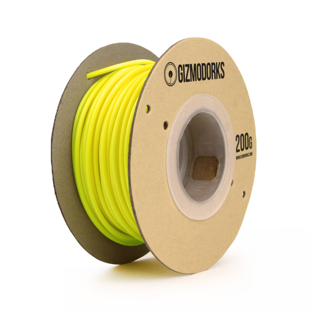 Gizmo Dorks ABS Filament 1.75mm 200g for 3D Printing, Black Light Reactive Fluorescent Yellow Gizmo Dorks