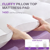 SINWEEK Dual Layer 5 Inch Memory Foam Mattress Topper King Size, 3 Inch Gel Memory Foam Plus 2 Inch 1450 GSM Down Alternative Quilted Pillow Top Mattress Pad Cover, White SINWEEK