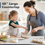 Waterjoy 48" x 30" Stainless Steel Table with Adjustable Shelf for Prep & Workstations Commercial Heavy Duty worktables WATERJOY