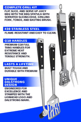 Dalstrong 4-Piece Professional BBQ Pitmaster Grill Set - Premium High-Carbon Stainless Steel Grilling Accessories - 18 inch Length - Silicone Brush, Spatula, Tongs, Fork - G10 Handles Kitchen Set Dalstrong