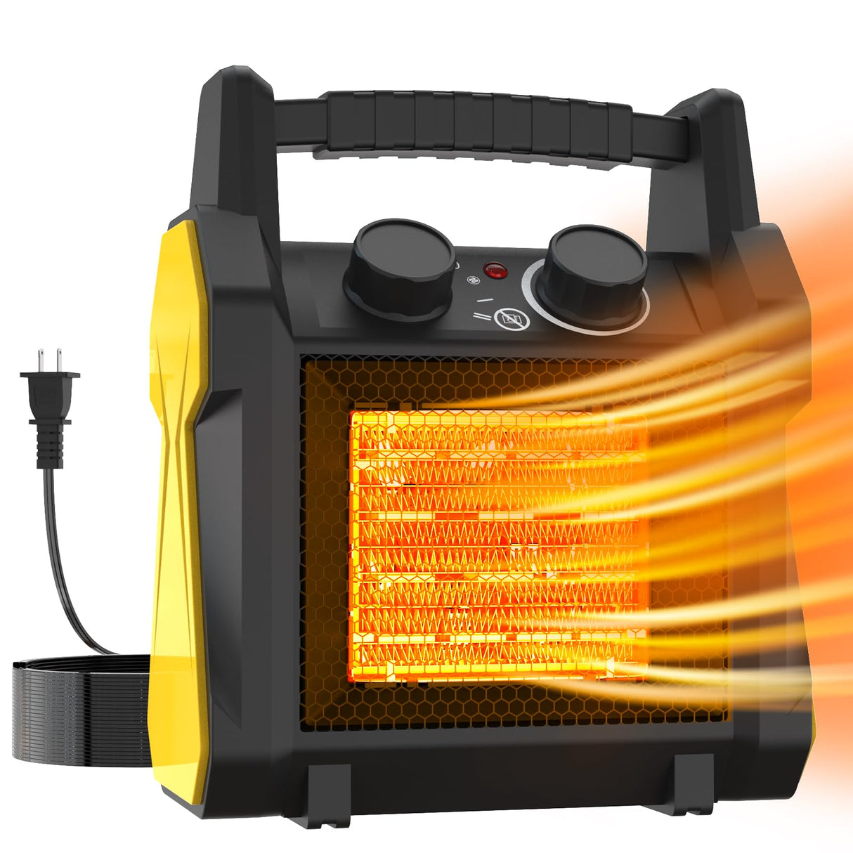 Outdoor Heaters for Patio, 1500W Garage Heater with Overheat Protection, 3S Fast Heating Electric Portable Space Heater, Outdoor Heater, Garage, Greenhouse, Indoor Outdoor Use AgiiMan