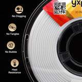 YXPOLYER 3D Printer Filament Nylon Filament PA6 2.2 lbs 1kg White Nylon with Heat-Resistant AMS-Compatible Spool, 3D Printing Filament Easy PA 1.75mm yxpolyer