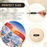 Round Wood Circles for Crafts Round Wood Cutouts Unfinished Round Wood Discs for Door Hanger Design Wood Burning (1, 24 Inch) Jetec