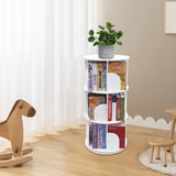3-Tier Rotating White Display Bookcase for Kids and Adults Kathring