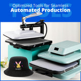 HTVRONT Heat Press Accessories, 55 Pack Heat Press Supplies for 15X15 Heat Press Machine, T Shirt Heat Press Starter Kit for Cricut Easy Press, Include Vinyl&Sublimation Bundle, Tools&Heat Press Mat HTVRONT