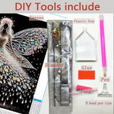 AMORARS Snow Fairy Diamond Art Kits for Adults, 5D Christmas Special Shape Diamond Painting Kits for Beginners - Crystal Rhinestones Diamond Painting Gem Art for Home Wall Decoration Gifts，12x12In AMORARS