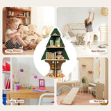 LAKNUAL Bookshelf for Kids, Children Tree-Bookshelf, Space-Saving Montessori Toddler Corner Bookcase for Nursery, Kindergarten, Kids Rooms LAKNUAL