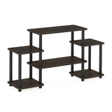 Furinno Turn-N-Tube No Tools Entertainment TV Stands, Dark Brown/Black Furinno