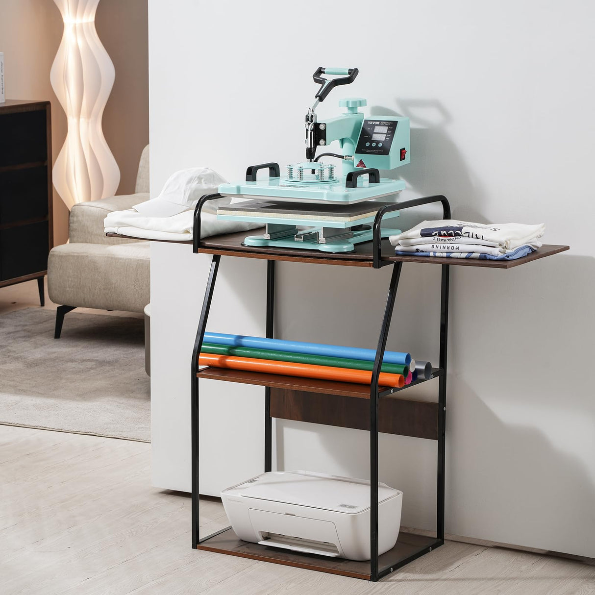 VEVOR Heat Press Machine, 12 x 15 inch, 5 in 1 Heat Transfer Machine with 30 oz Tumbler Press, 360° Swing Away T-Shirt Pressing, Digital Precise Control, for T-Shirts/Mugs/Hats/Plates, Green VEVOR