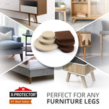 Felt Furniture Pads X-PROTECTOR 133 PCS Premium Furniture Pads - Felt Pads Furniture Feet Best Wood Floor Protectors - Protect Your Hardwood & Laminate Flooring! Brown and Beige X-Protector