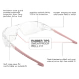 Alsenor Anti Fog Goggles Wrap-Around Shooting Safety Glasses Blue Light Blocking Protective Eyewear ANSI Z87 Cycling Glasses Alsenor