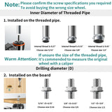 4 inch Stem Caster Wheels 2000lbs, Threaded Stem Casters Set of 4 Heavy Duty,3/8"-16 x 1"(Stem Diameter 3/8", Stem Length 1"), Safety Dual Locking Caster, Industrial Castor Wheels for Cart,Furniture TAYLOON
