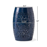 Christopher Knight Home Ruby Outdoor 12" Iron Side Table, Dark Blue Christopher Knight Home