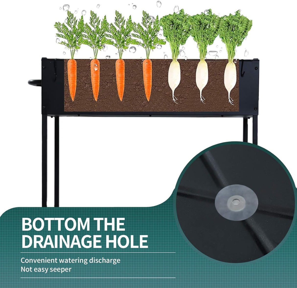MIXC Metal Raised Garden Bed Outdoors with Legs, Elevated Planter Boxes Raised for Gardening, Large Planter Box for Vegetable Flower Herb MIXC
