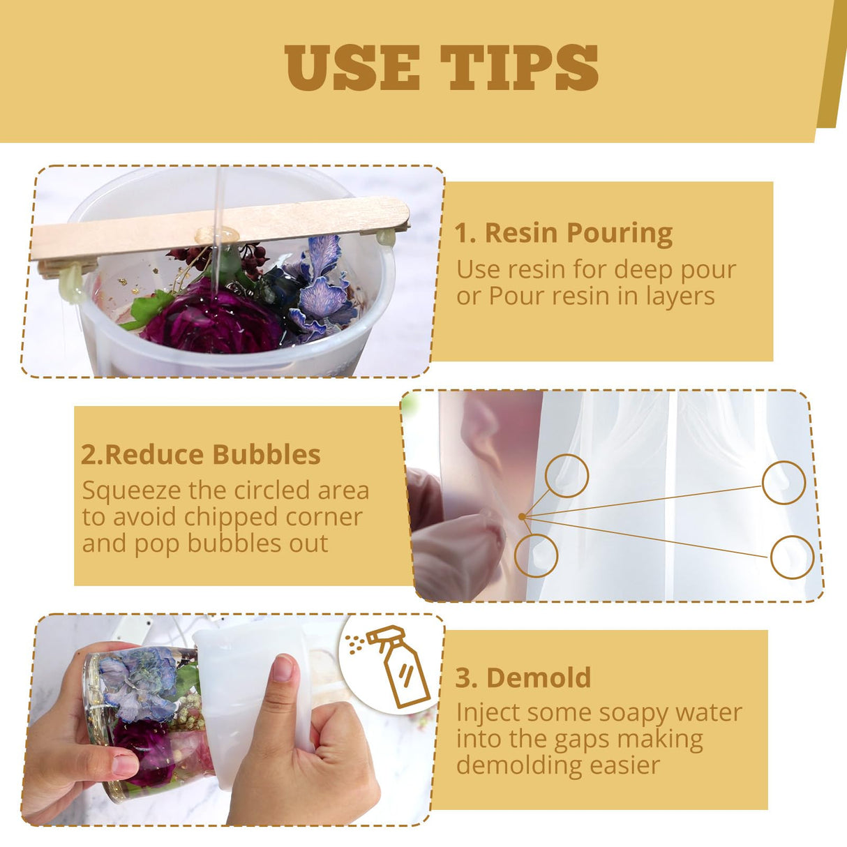 LET'S RESIN Angel Figurines Resin Epoxy Molds, Large Angel Silicone Molds for Preserved Flowers, Birthday Gifts for Women LET'S RESIN