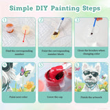 xcemhil Framed Paint by Numbers Kit for Kids and Adults, Dog Paint by Numbers for Adults, Cute Dog Kids Paint by Number Kits for Gifts and Home Decor 10x10in xcemhil