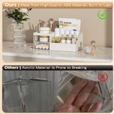 Subsky Makeup Organizer with Drawers, Easy Storage for Beauty Products Brushes, Multifunction Plastic Desk Organizer, Cosmetics Organizer for Countertop Dresser Vanity and Bathroom (White) Subsky