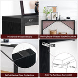 MAHANCRIS Console Table, 62.2" Long Sofa Table Behind Couch, Narrow Entryway Table, Farmhouse Dining Table with Angled Metal Frame, Industrial Console Table for Entryway, Black CTHB15801 MAHANCRIS