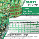 Hortifan Garden Fence Temporary Fence, 4'x100' with 50 Zip Ties, Plastic Fencing Safety Fence Snow Fence, Construction Fencing for Yard, Deer, Pet, Rabbits, Chicken, Dogs, Animal Barrier, Green HORTIFAN