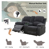 A Ainehome Living Room Furniture Set Grey Corduroy Recliner Sofa Set Loveseat Chair Furniture Sofa Set for Living Room/Rv/House/Office/Theater Seating (A-Dark Grey Corduroy, Sofa+Loveseat) A Ainehome