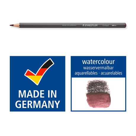 Staedtler Water-Soluble Tinted Graphite Pencils, Watercolor Artist Set, Pre-sharpened, 12 Colors in Metal Tin, 14610T M12 STAEDTLER