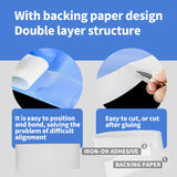 KOPAIBOS 2 Inch 5 Yards Heavy Double-Sided Iron on Hemming Tape with Backing No sew Fabric Tape for Curtains Webbing Sofa Decorations Appliques Embroidery Patches KOPAIBOS