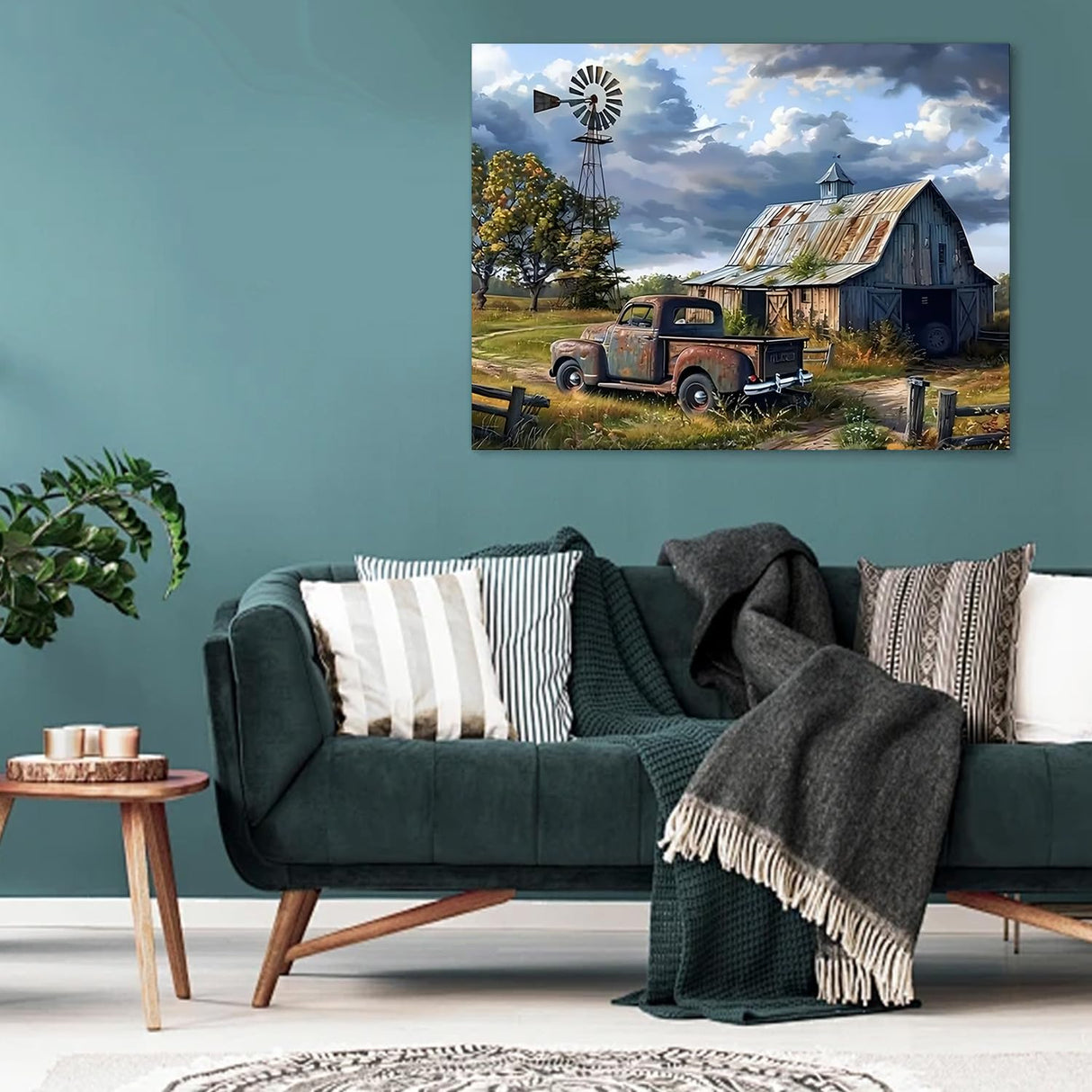 RYMILIE Farm Diamond Art Kits for Adults-Car Diamond Painting Kits for Adults Beginners,Forest 5D DIY Full Drill Round Gem Art Crafts Paintings for Home Wall Decor【11.8x15.7inch】 RYMILIE