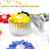 4 PCS Daisy Flower Silicone Molds for Candles, 3D Flower Candle Mold Silicone Daisy DIY Soap Wax Epoxy Resin Plaster Concrete Casting Polymer Clay Craft, Chocolate Fondant Cake Topper Decoration Mold Keromtein