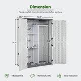 Macrout Plastic Storage Shed 4.3 x 2.5 ft, Waterproof Outdoor Storage Cabinet with Floor, Resin Shed for Garden and Patio (Included Metal Shelves) M MACROUT