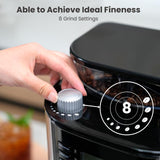 Gevi 10-Cup Drip Coffee Maker with Built-in Grinder, Programmable Brew Coffee Machine with Timer, Reusable Filter, 1.5L Water Tank, Coffee Pot, Warming Plate Burr Grinder Combo Gevi