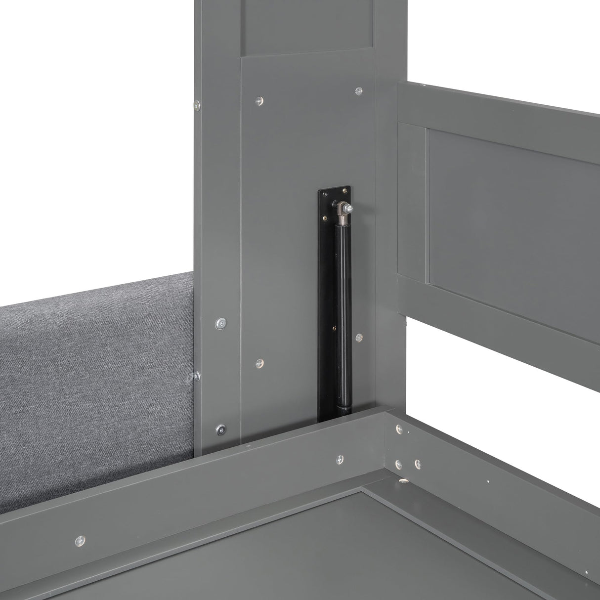 Ball & Cast Queen Size Murphy Bed,Murphy Bed Cabinet W/Sofa & Top Shelf,No Box Spring Needed,Hideaway Wall Bed for Bedroom,Home Office,Apartment,Gray Ball & Cast