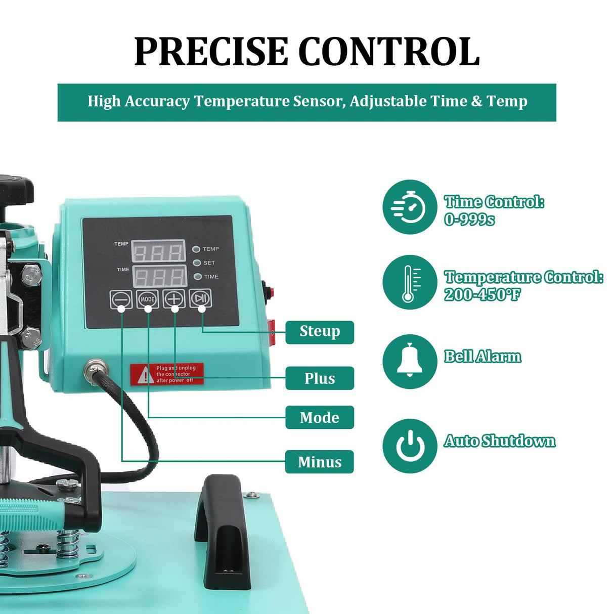 6 in 1 Heat Press Machine, 15x15 inch Sublimation Heat Press, 360° Swing Away Digital Heat Transfer Multifunction Heat Transfer Sublimation Combo for T-Shirt, Cap, Mug, Plate, Pillow, Bag GarveeHome