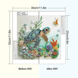 EOYDKAP Sea Turtle Diamond Art Kits for Adults, Diamond Painting Kits for Beginners, Easy Diamond Art for Home Wall Decor, Special Shaped Diamond Painting 11.8x11.8inch EOYDKAP