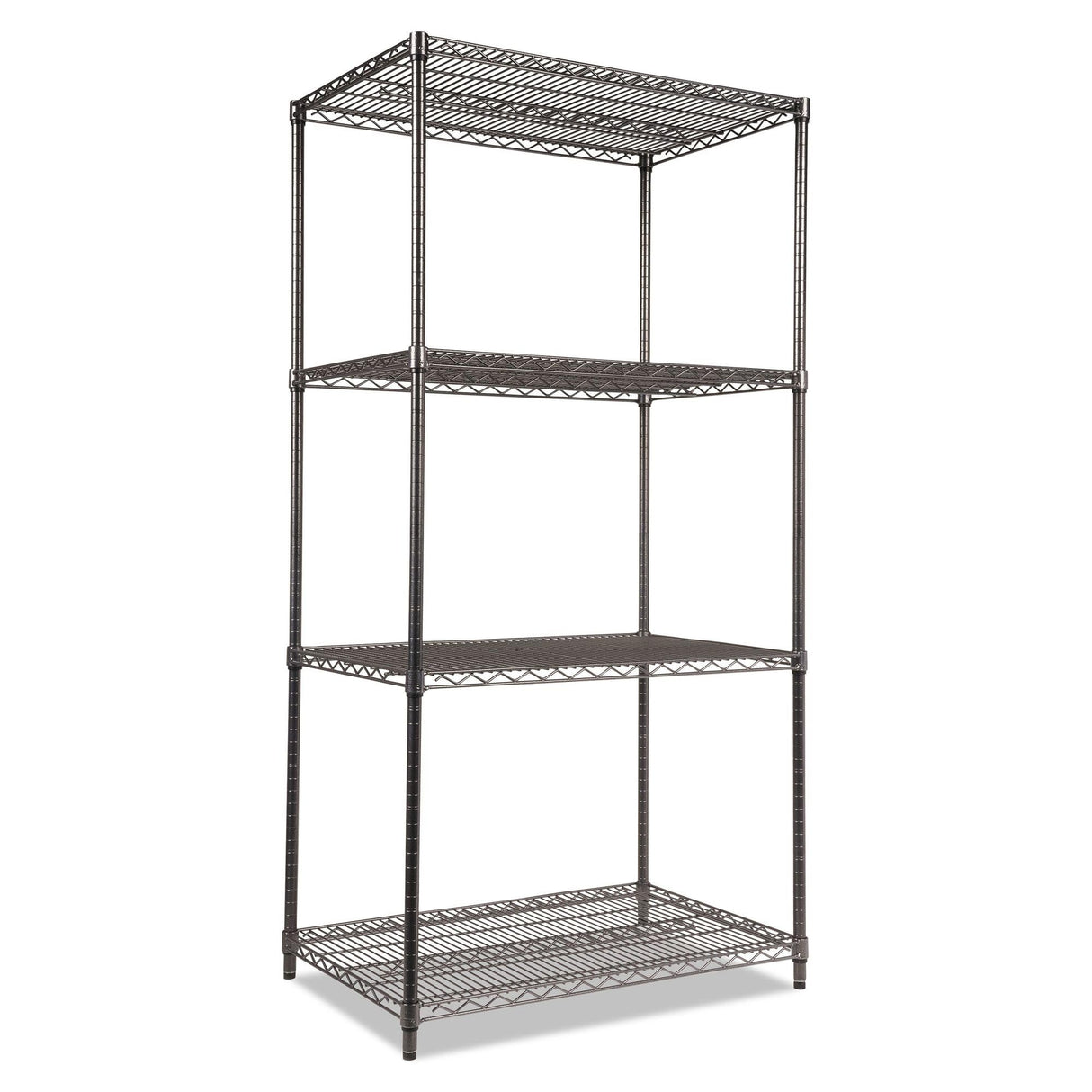 Alera ALESW503624BA 36 in. x 24 in. x 72 in. Four-Shelf Wire Shelving Starter Kit - Black Anthracite Alera