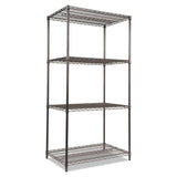 Alera ALESW503624BA 36 in. x 24 in. x 72 in. Four-Shelf Wire Shelving Starter Kit - Black Anthracite Alera