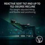 Razer Iskur V2 Gaming Chair: Adaptive Lumbar Support - Adjustable Lumbar Curve - High Density Foam Cushions - Reactive Seat Tilt &152-degree Recline - 4D Armrests - Synthetic Leather - Black Razer