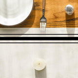 Artoid Mode Black Simple French Stripe Table Runner, Seasonal Spring Summer Kitchen Dining Table Decoration for Home Party Decor 13x72 Inch Artoid Mode