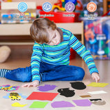 VKPI Make 6 Popstick Puppets Craft Kits for Kids, Foam Crafts, Story Time Toys for Ages 4+ Toddler, Dinosaurs, Butterfly, Preschool Projects Art Crafts, Birthday Holiday Gift VKPI