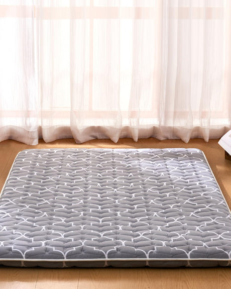 6th Generation Japanese Floor Futon Mattress - Extra-Thick 9-Layer Modern Futon with 100% High-Density Foam, Portable Floor Mattress Sleeping Pad for Adults, Guest Room, Dormitory, Twin Size 75"x39" Feisaibaoly