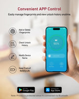 BILLCONCH Smart Gun Safe with Security Cable - Biometric Gun Safe for Handgun 4 Ways Quick Access with Fingerprint/Keypad/Key/APP Lock for Bedside Home Car with LCD/Voice Guide - Burgundy Red BILLCONCH