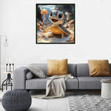 NWQZBYHT Sea Turtle Diamond Art Kits for Adults,Jellyfish 5D Diamond Painting Kits for Beginner,DIY Round Full Drill Diamond Dots,Gem Painting Kit for Adults Crafts Home Wall Decor 13.78x13.78 Inch NWQZBYHT