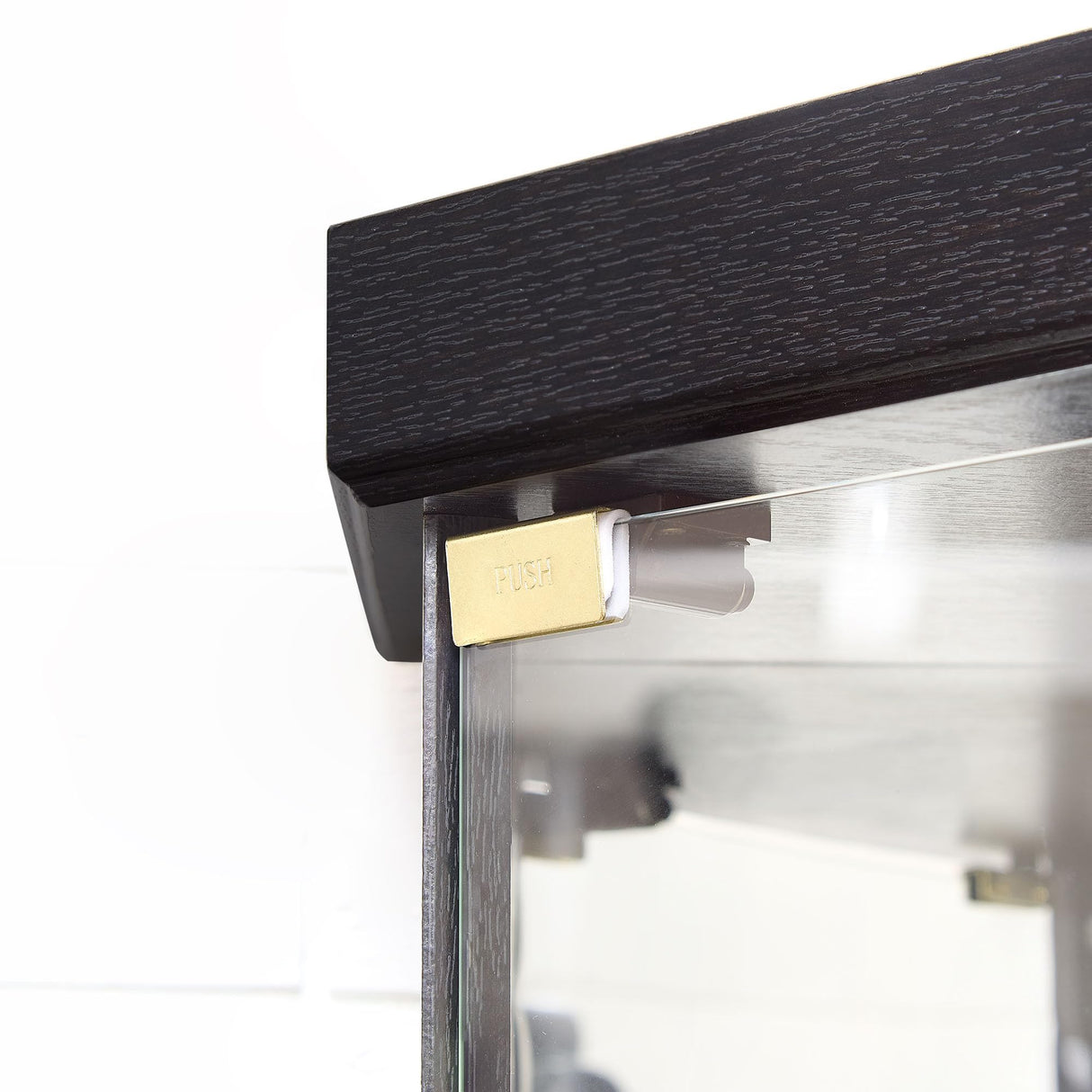 Lighted Corner Display Curio Cabinet Wooden Shelving Unit with Tempered Glass Door, Bar and Liquor Storage Area with 4 Shelves, Wine Cabinet，Black CQSXDA